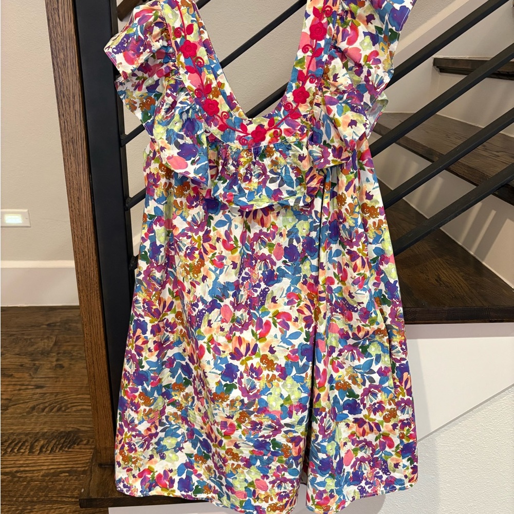 Mi Golondrina Sleeveless V neck dress size medium